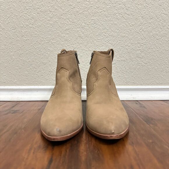 FRYE Reina Heeled Western Ankle Bootie in Ash Leather - Picture 4 of 13